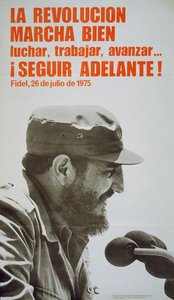 Cartaz com Fidel Castro