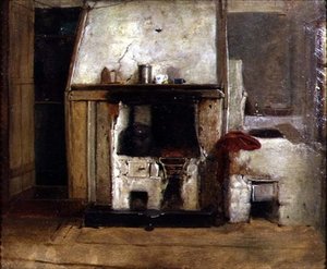 Um Coração de Cozinha (óleo sobre tela) de David (follower of) Wilkie