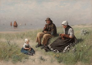 Na areia em Scheveningen