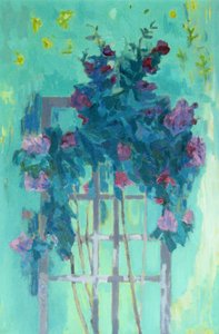 Trellis Rosa (óleo sobre tela)