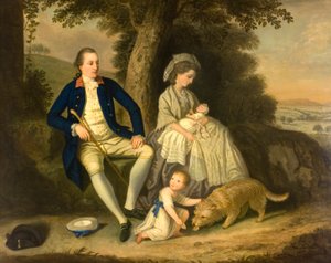 Retrato de Charles Watson, Esq, e sua esposa, Lady Mary, com seus dois filhos, James e Anne, em uma paisagem