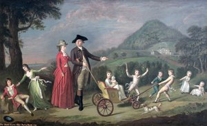 Sir James Hunter Blair, 1º Bart., Com sua esposa e nove de seus 14 filhos, 1785