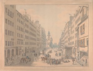 A Rua Alta de Edimburgo, a partir do Oriente