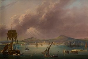 Dundee do rio, c.1835 (óleo sobre tela) de David Angelo Andrews