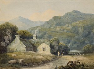 Uma fazenda em Llanberis, North Wales (wc no papel)