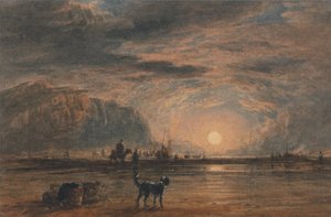 Cena de praia - Nascer do sol de David Cox