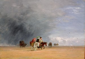 Cruzando as areias, 1848 de David Cox