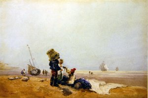 Pescadores na costa de David Cox