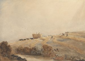 Feno, c.1808 (w - c com cor do corpo sobre grafite no papel) de David Cox