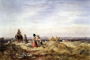 No Hayfield (aguarela) de David Cox