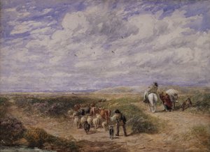 Mantenha a estrada esquerda, 1854 de David Cox