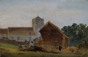 Igreja de Todos os Santos, Hastings, 1812. de David Cox the elder