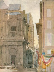 Igreja de St. Eustache, Paris, c1829 de David Cox the elder