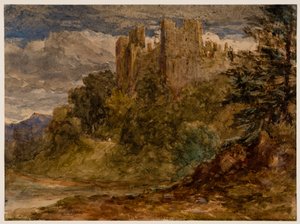 Castelo de Ludlow, século XIX. de David Cox the elder