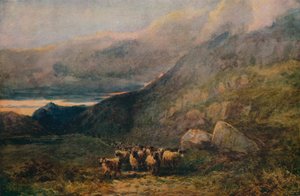 Estrada da montanha com sono, c1838 de David Cox the elder
