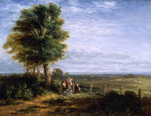 A cotovia, 1849. de David Cox the elder