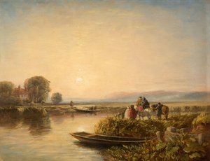 Esperando a Balsa - Manhã, 1851. de David Cox the elder