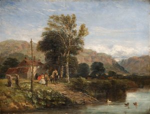 Esperando a balsa, 1845. de David Cox the elder