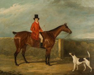 John Hall Kent em traje de caça sentado em um cavalo, 1825 de David Dalby