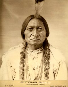 Touro Sentado (1834-1890) Dakota americana chefe índio Sioux (nome indígena Tatanka Iyotake) fotografia de David F. Barry