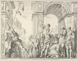 Saint James Cures a Blind Man, de The Story of Saints James and Christopher in the Erem..., 1776. de David Giovanni