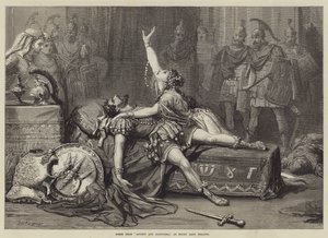 Cena de Antônio e Cleópatra, no Teatro Drury Lane de David Henry Friston