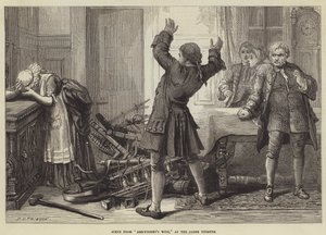 Cena da esposa de Arkwright, no Globe Theatre de David Henry Friston