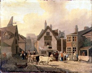 King Street Gates, Norwich (óleo sobre moinho) de David Hodgson