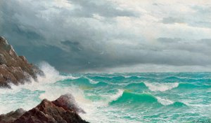 Baía de Fistral, Cornualha, 1885
