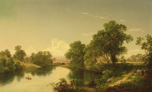 No riacho Esopus, Condado de Ulster, NY, 1859