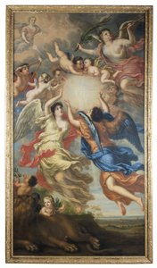 Alegoria do casamento do rei Carlos XI e da rainha Ulrika Eleonora de David Klöcker Ehrenstrahl