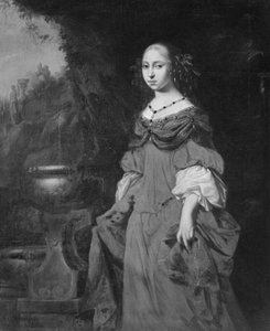 Ana Doroteia, 1640-1713, princesa de Holstein-Gottorp, abadessa de Quedlinburg de David Klöcker Ehrenstrahl
