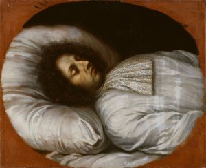 Carlos XI (1655–1697), rei da Suécia e conde palatino de Zweibrücken, no seu leito de morte, 1697 de David Klöcker Ehrenstrahl