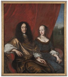 Gustavo Adolfo, 1633-1695, duque de Meclemburgo-Güstrow. Magdalena Sibylla, 1631-1719, da casa de Holstein de David Klöcker Ehrenstrahl