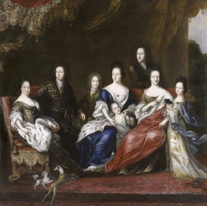 Carlos XI, rei da Suécia, com a família de David Klöcker Ehrenstrahl