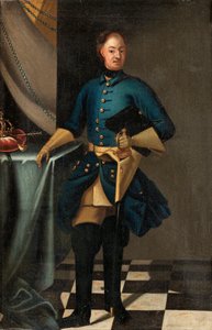 Retrato do rei Carlos XII da Suécia 1682-1718, c. 1716 de David Krafft von