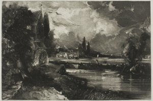 Um moinho, da paisagem inglesa de David Lucas