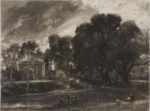 Frontispício da paisagem inglesa de Mr. Constable, East Bergholt, Suffolk de David Lucas