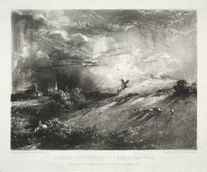 Vários assuntos de paisagem, característicos do cenário inglês de quadros pintados por John Constable, R.A.: Summer Afternoon - after a Shower