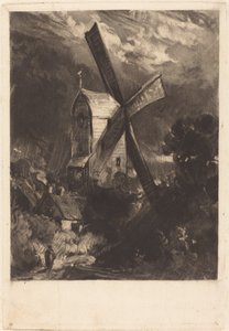 Moinho perto de Brighton de David Lucas after John Constable