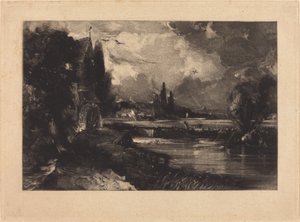 Moinho perto de Colchester de David Lucas after John Constable