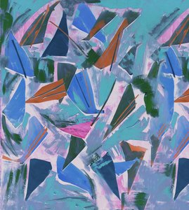 Ground Sample in Blue, 2017, Collage on Paper de David McConochie