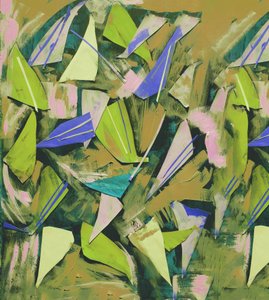 Ground Sample in Green, 2017, Collage on Paper de David McConochie