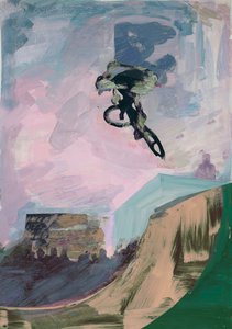 Half-Pipe, 2018 (acrílicos e papel cortado) de David McConochie