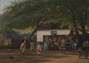 Uma festa de café na casa de um guarda-caça
