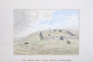 The Roman Wall - Mile Castle em Cawfields, 1880-89 (wc no papel) de David Mossman