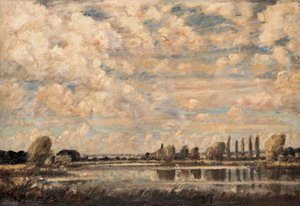 A River Scene (óleo sobre tela)