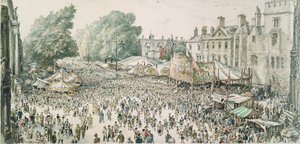 Feira de St Giles, de uma janela do Randolph Hotel, 1945