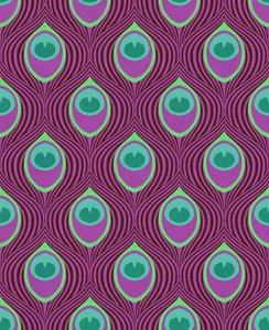 Peacock Magenta, 2019 (técnica mista digital) de David Newton