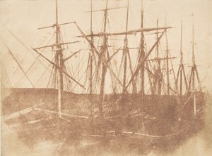 Santo André . Navios no porto, 1843-47. Criadores: David Octavius Hill, Robert Adamson, Hill & Adamson. de Hill and Adamson